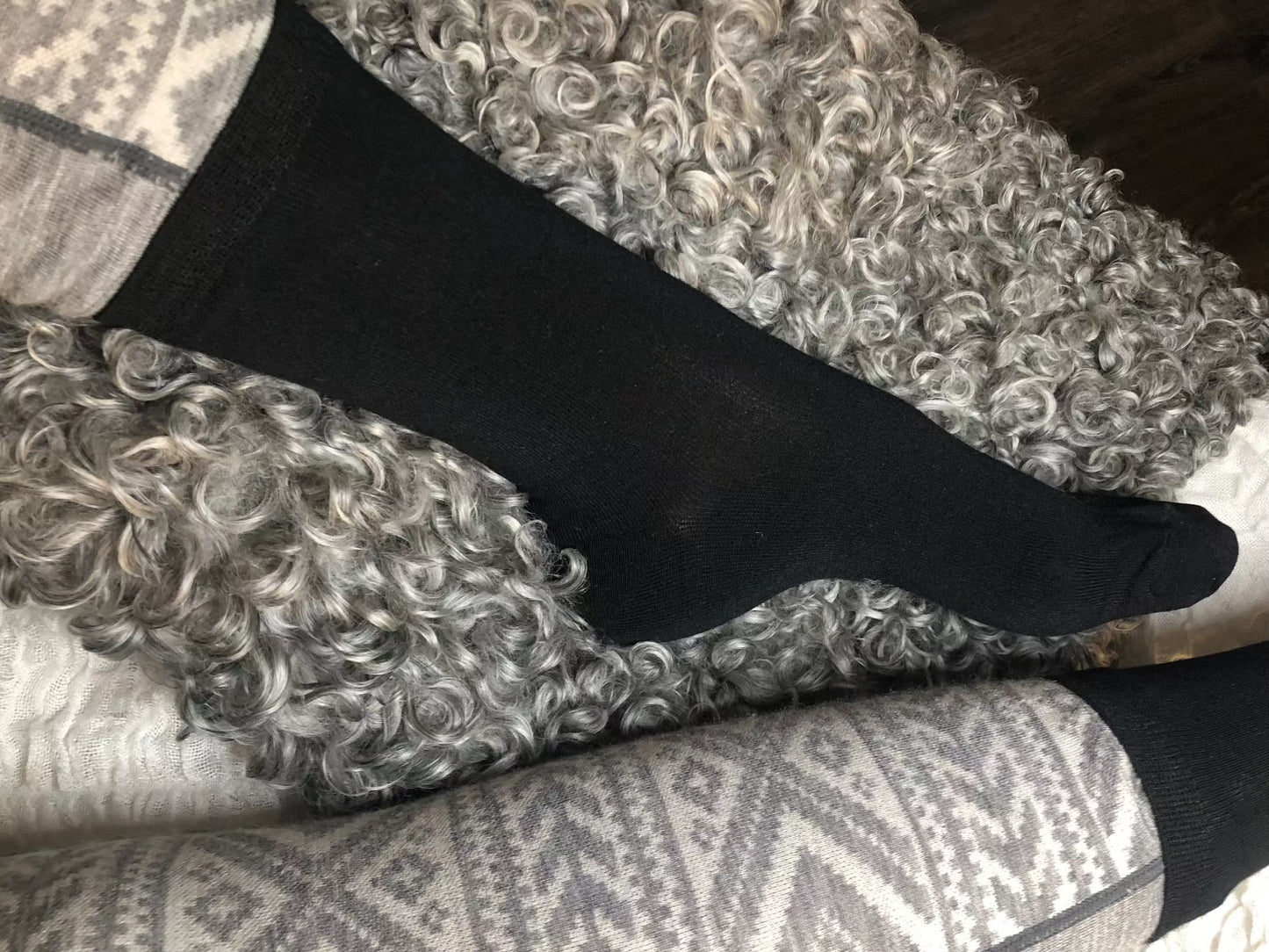 Kashmirullsocka Svart