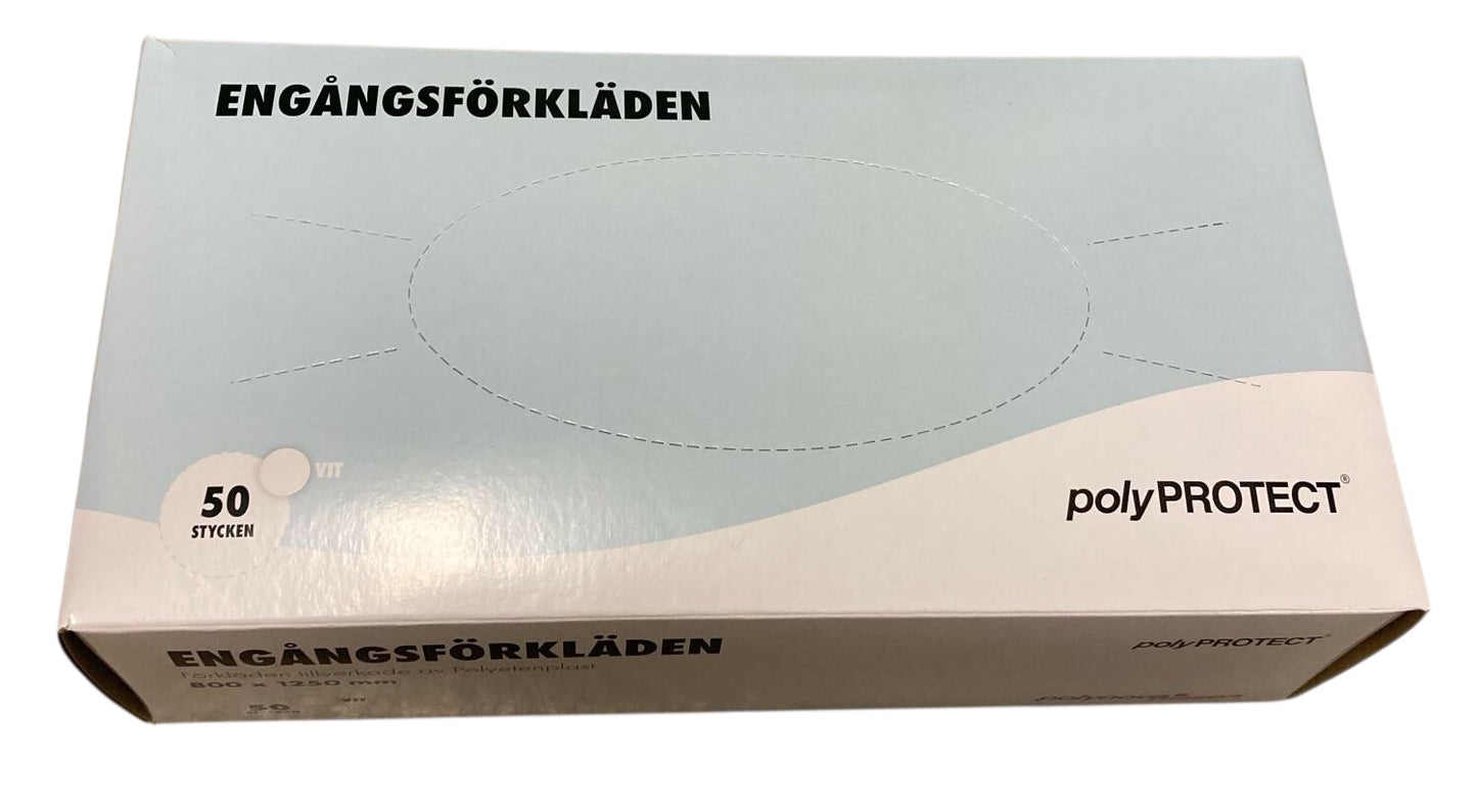 Engångsförkläden plast 10 stycken